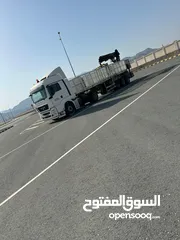  1 شاحنة كرين ورافعة طابوق شبه جديدة ونظيفة للبيع Crean block Trailer for Sale