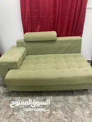  3 Urgent sale Sofa set 3 set single 2 piece 2 set additional single green and  Dinning table chair