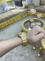  3 ساعه NAVI FORCE مستعمله أسبوعين فقط السعر الأصلي 355دينار خصم لتصبح 265دينار وتوصيل مجاني لون ذهب