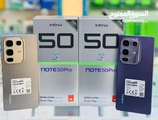  1 جهاز جديد بالكرتونة Not 50 pro رام 24 جيجا 256 مكفول سنة متوفر توصيل