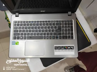  9 Acer aspir F5 core i7 7 generation Ram 16 ddr4 2 Hard ssd Ultra slam Nvidia 4g أيسر جيل سابع حالة