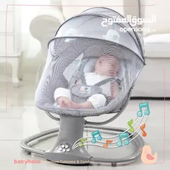  6 هزاز الماستيلا الاصلي Mastela Deluxe Swing يعمل على الكهرباء ويعمل على البطاريات