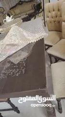  2 طاولة سفرة خشب زان ثقيل استعمال نظيف جدا