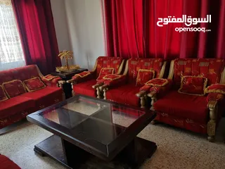  1 طقم كنب 9 مقاعد خشب صولد للبيع المستعجل