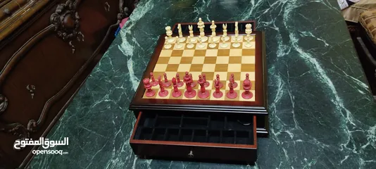  16 شطرنج تحفة ديكور من الخشب الفاخر