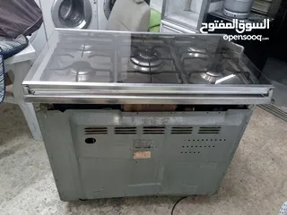  6 غاز 5عيون نحاس نظام 7مفاتيح بشتغل شواية وفرن مع بعض حجم80×60 فل ستانليس ستيل   موجود بالبقعة وعالفحص