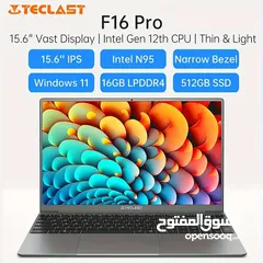  1 لابتوب teclast f16 pro جيجا رام 16 ومساحة 512 جيجا SSD (جديد)