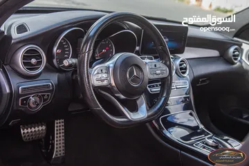  20 Mercedes C200 2019 Mild hybrid Amg kit Night Package   السيارة وارد الشركة و قطعت مسافة 83,000 كم