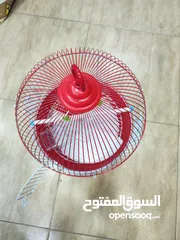  12 قفص الطيور الدائري الأحمر المميز  مناسب لطيور الحب والروز و الفيشر و الجنة