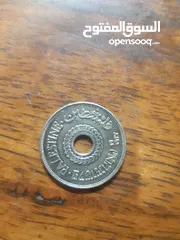  1 عمله من النحاس والنيكل فلسطينيه نادرة 1927