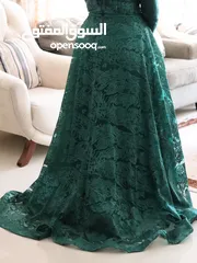  9 فستان مستعمل لون اخضر ملوكي قياس 46