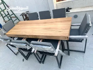  29 اطقم مودرن للحدائق حديد و راتان ومراجيح ثلاثية و عش البلبل وطاولات سفرة من الحديد الصلب