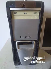 2 كمبيوتر الجي معالج شغال 100 بالمية مع شاشة الحي بدها تصليح بسبط