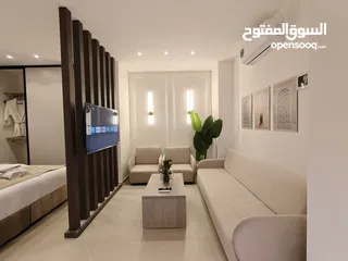  1 أجنحة فندقية للايجار للعائلات بموقع حيوي و مميز السابع