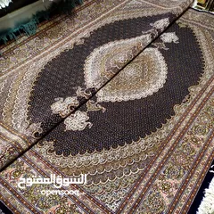  1 سجادة ماهي خرم يدوية الصنع، نسج خوي، مقاس 6 أمتار، لوحان، لون النص أزرق داكن