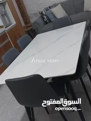  8 طاولة سفرة رخامية فاخرة – عرض مميز! اختر طاولة تجمع بين الاناقة والجمال