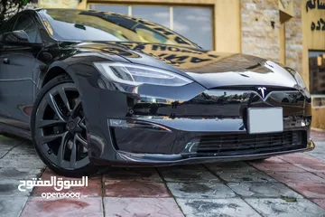  7 Tesla Model S-PLAID 1020hp مديل 2021 بحاله الوكاله من الداخل والخارج