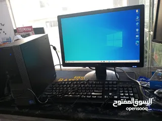  4 كمبيوتر مكتبي كامل ممتاز للورد والاكسل وطباعه