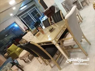  12 سفرة 6 كراسي بسعر الجملة خشب لاتيه وزان متوفر بجميع الالوان والموديلات حسب الطلب للاستفسار