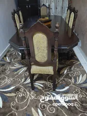  1 طاولة سفرة مع 6 كراسي