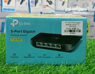  1 TP-LINK 5- PORT GIABIT DESKTOP SWITCH