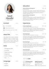  1 تصميم CV احترافية