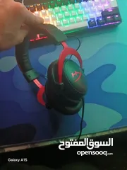  11 سماعة الألعاب Hyperx cloud ii  أحمر مع سماعةnubwo n13