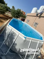  7 المسبح العملاق بطول 610سم من شركة INTEX PRISM FRAME الأمريكية الاعلى جودة والاولى في العالم في صناعة