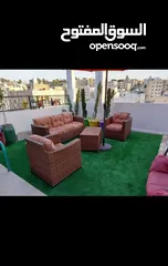 19 طقم رتان طقم ترس خارجي طقم كنب طقم خيزران طقم رتان بلاستك عضم خمس مقاعد+طاولة وسط