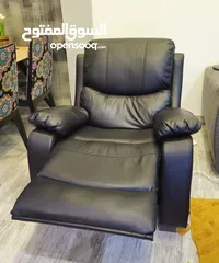  1 Recliner Leather Sofa