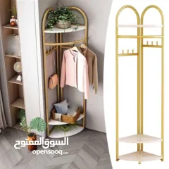 6 ستاند ملابس زاوية ماربل ذهبي