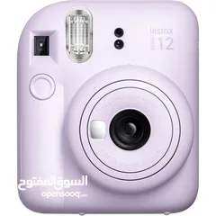  3 Fujifilm Instax Mini 12 Camera كاميرا تصوير فورية متوفرة باللون البنفسجي و الزهري و الازرق