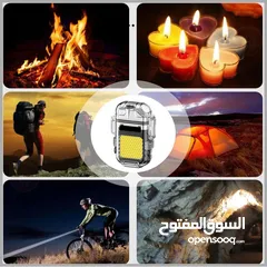  3 ولاعة بدون غاز قداحة مع كشاف ضوء تعمل بالشحن ضد الماء و الرياح ولاعه بلازما قداحه شحن كهرباء Usb