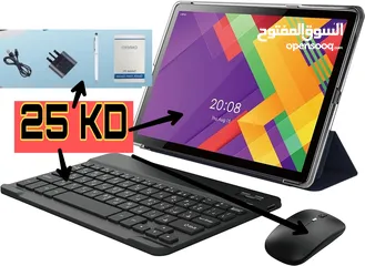  1 تابلت جديد كفاله سنه مع كيبورد مع ماوس مع قلم Tablet 5g 512GB Ram 8GB for sale مع كفر مجاني