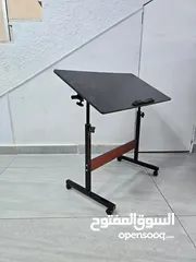  9 طاولات لابتوب مكتب متحركة بجميع التصاميم خشب قاعدة حديد بعجلات Laptop Desk متوفر بالوان Table mate