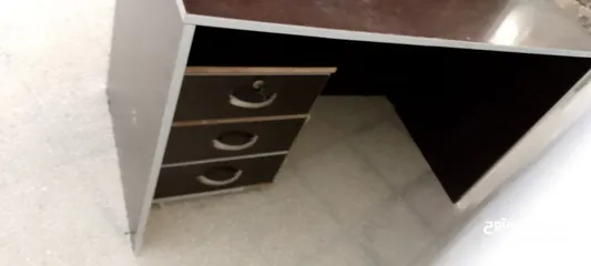 6 كاونتر خشب مع وحدة جوارير