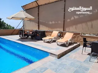  3 مزرعه مع مسبح في عمان ابو السوس للبيع