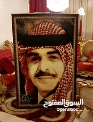  1 سجادة لوحة نادرة للملك الراحل الحسين بن طلال -طيب الله ثراه-