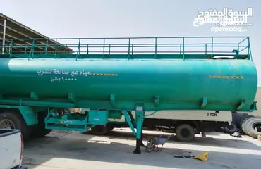  10 تنكر مياه غير صالحة للشرب 10 آلاف بحالة جيدة  جالون للبيع Green water Tanker 10000 gallon good con