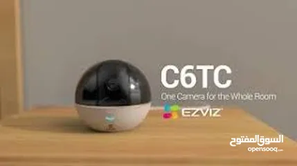  3 كاميرا EZVIZ C6TC داخلية 1080p، تغطية 360°، تتبع ذكي، صوت ثنائي، رؤية ليلية