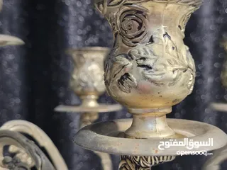  3 شمعه دان أنتيك عدد 2 ثقيل