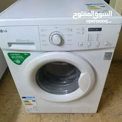  3 غسالة ال جي 7 كيلو انفيرتر دايركت درايف بحالة ممتازة شغالة مية بالمية