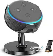  7 Echo Dot Stand, Table Holder for Echo dot 3rd Generation, 360° Adjustable,Black