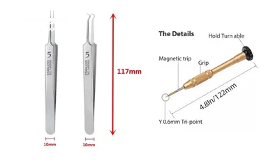  1 iphone Y0.6mm Screwdriver and Ultra-fine Tweezers Soldering Tools Tweezers iPhone Repair DIY Tool