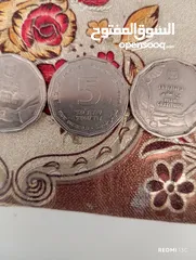  4 3 عملات اسرائيلية من سنة الكورونا نادرة الواحدة ب 400 والثلاث ب 1000