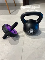  1 Kettlebell 10KG and Roller for Abs