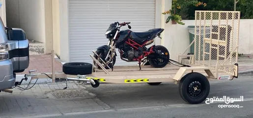  3 hydraulic motorcycle trailer