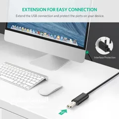  2 UGREEN US103 USB 2.0 Active Extension Cable-3M وصلة يوجرين مع محول