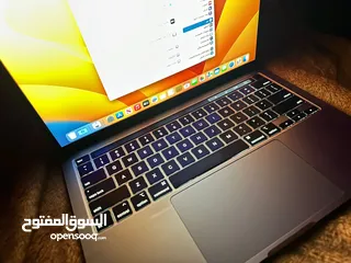  11 ماك بوك مستعمل استعمال بسيط بطاريه 100٪؜ امريكي  MacBook Pro 2020 SSD: 512GB RAM: 16GB