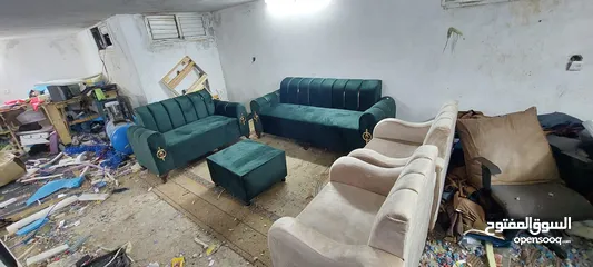  2 أطقم كنبايات جديد  ، متوفر بأي لون بتطلبه